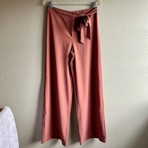 Mauve Wide Leg Trouser Pants
